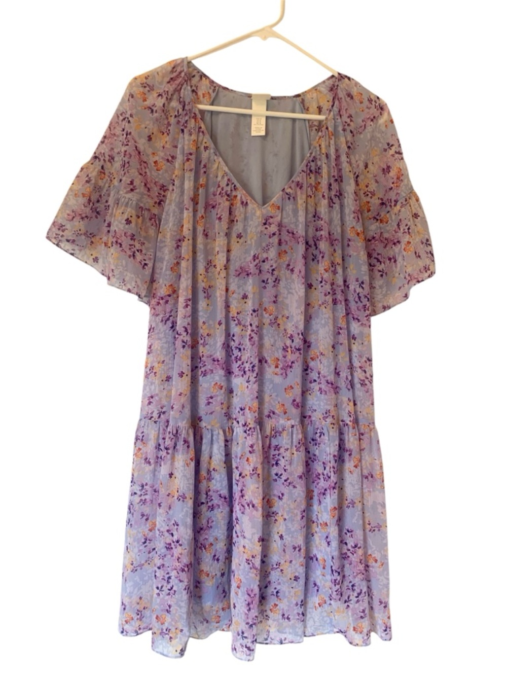 H&M Light Lavender Floral Dress (M)
